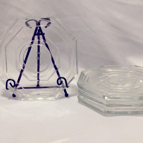 Italian Octagon Small Saucer Plates Set of 4 - Picture 5 of 5